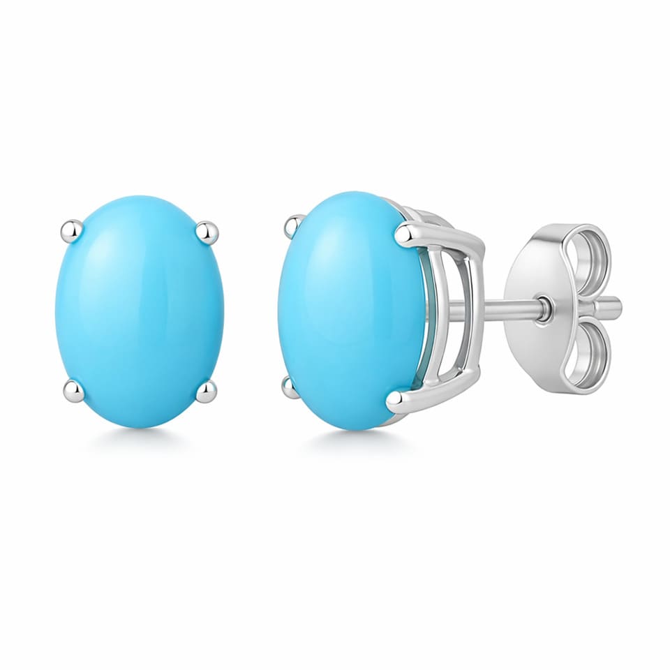 Handmade Turquoise Stud Earrings for Everyday Wear